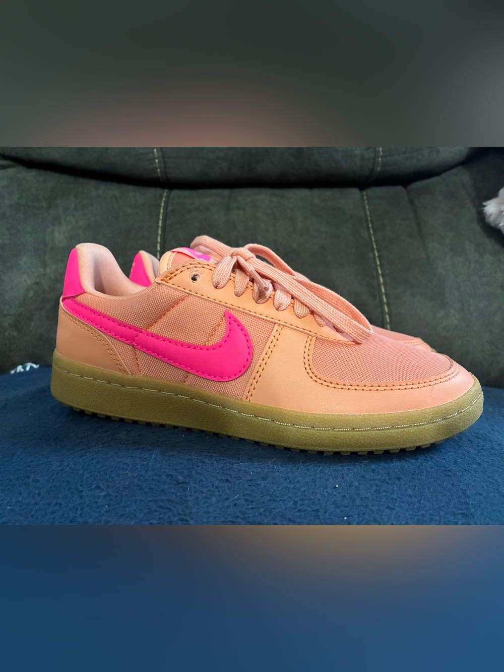 Nike Field Generals orange Sneakers with Hot Pink Swoosh brand new no box